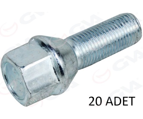 BİJON CİVATASI GALVANİZ FIAT DOBLO Y.M CITROEN-PEUGEOT-OPEL-FORD AA17-M12x1.25x28 PAKET ADET : 20