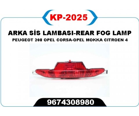 REFLEKTOR ARKA TAMPON ORTA OPEL CORSA F 19> MOKKA 20> PEUGEOT P208 15> CITROEN C4 20> DS3 18>