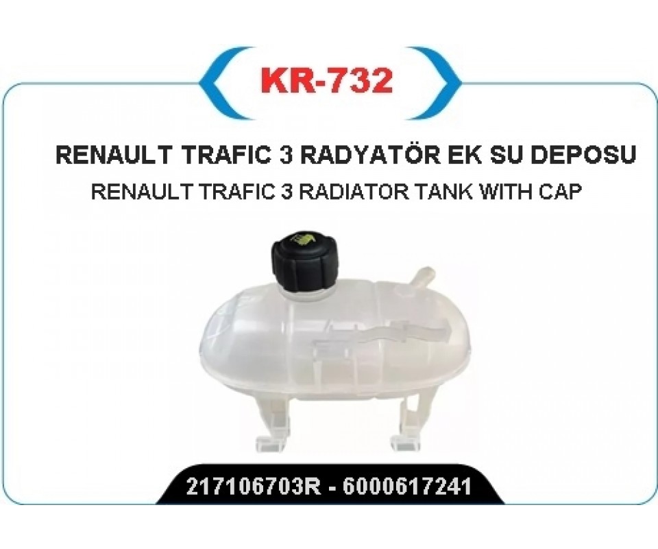 YEDEK SU DEPOSU GENLEŞME KAVANOZU OPEL VIVARO B 14> RENAULT TRAFIC III 14> OPEL VIVARO B 14<19 1. 6dCi R9M KAPAKLI