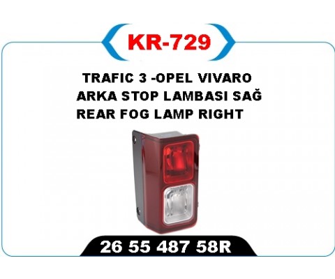 ARKA SİS LAMBASI SAĞ TRAFIC 3 -OPEL VIVARO