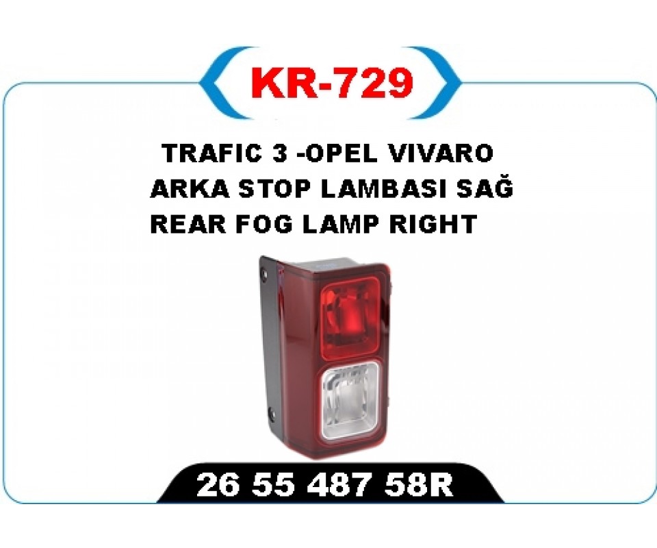 ARKA SİS LAMBASI SAĞ TRAFIC 3 -OPEL VIVARO