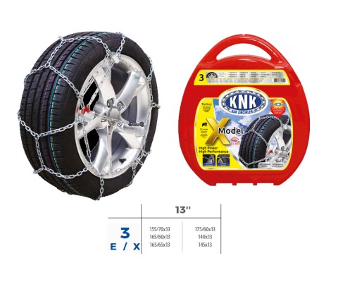 PATİNAJ ZİNCİRİ TAKMATİK ÇAPRAZ 13 JANT ZİNCİR EBATLARI İÇİN RESİME BAKINIZ