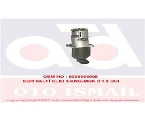 EGR VALFİ RENAULT CLIO II 98> KANGOO 98> MEGANE II 02> CLIO III 05> 1.5dCi MASTER II 01>10 MOVANO 0 1> LAGUNA II 01> 2.2dCi / NISSAN MICRA 1.5L K9K K12 03-10