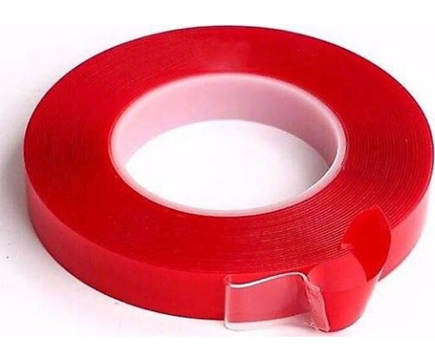 ÇİFT TARAFLI BANT 30mm x 5mt KIRMIZI ŞEFFAF