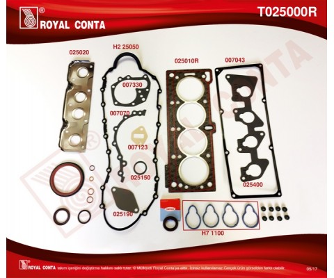 MOTOR ÜST CONTA TK. MEGANE I 96> CLIO II 98> KANGOO 97> CLIO SYMBOL I 00> 1.4 K7J 1.6 K7M