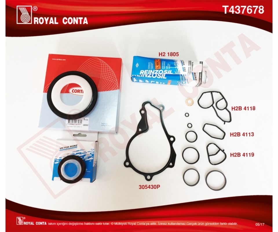 MOTOR ALT TAKIM CONTA REINZ KEÇELİ SKCSİZ FOCUS II 1.6 TDCI 04>11 FIESTA 1.6 TDCI 02>08 FUSION 1.6 TDCI 04>14 VOLVO C30 06>12 S40 II 06>12 S80 II 06>12 V50 05>12 V70 III 09>11 1.6D-206-207-307-30