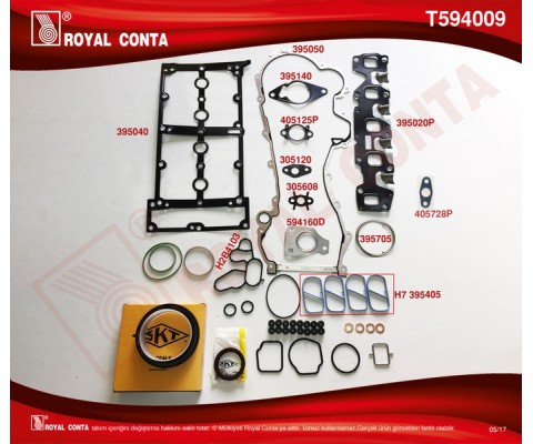 MOTOR TAKIM CONTA KEÇELİ S.LASTİK-SKC SİZ DOBLO-PUNTO-500 1.3MTJ 10> 199.A3/A9/B1/B4-223.A9