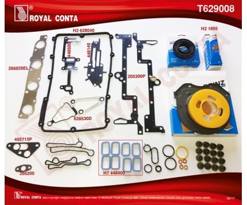 MOTOR TAKIM CONTA REINZ KEÇ. SUBP.LASTİK SKC SİZ TRANSIT V348 11>14 V363 14 > RANGER 12 > 2.2TDCI 155PS EURO5 A.CEKER