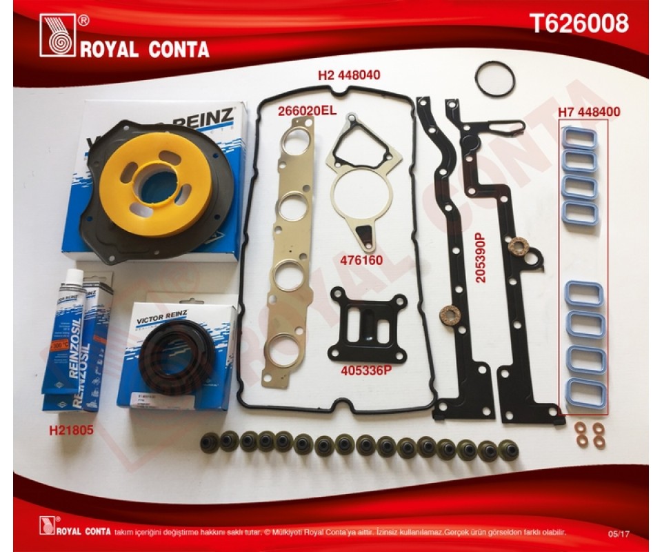 MOTOR TAKIM CONTA REINZ KEÇE SUBAP LAS SKC SİZ BOXER-JUMPER 2.2 HDİ 100/120 P22DTE Euro4