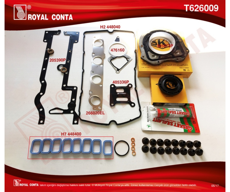 MOTOR TAKIM CONTA SKT KEÇE SUBAP LAS SKC SİZ BOXER-JUMPER 2.2 HDİ 100/120 P22DTE Euro4