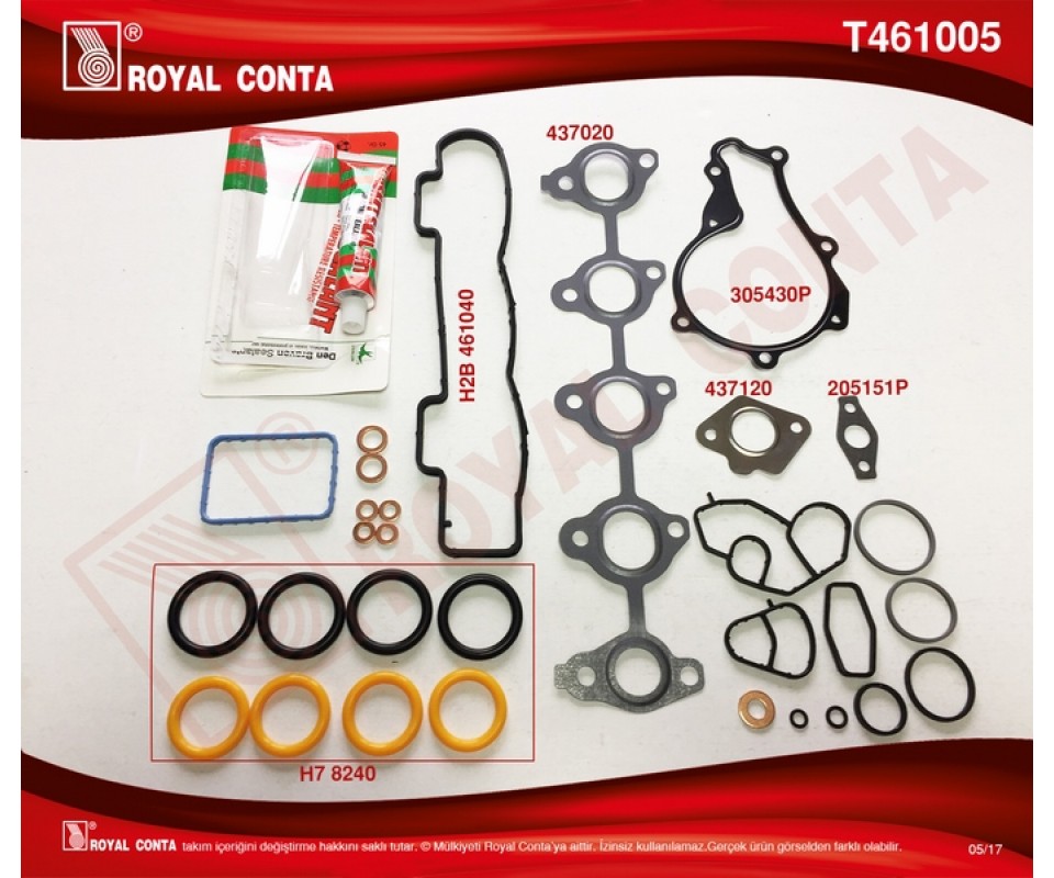MOTOR TAKIM CONTA SKC.KEÇE VE S.LASTİĞİ YOKTUR SKCSİZ FOCUS II 1.6 TDCI 04>11 FIESTA 1.6 TDCI 02> 08 FUSION 1.6 TDCI 04>14 VOLVO C30 06>12 S40 II 06>12 S80 II 06>12 V50 05>12 V70 III 09>11 1.6D-206-