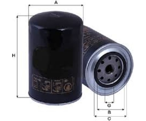 YAĞ FİLTRESİ İVECO YAĞ FİLTRESİ ZP 514 W 8005-OP 592/4-OC 308