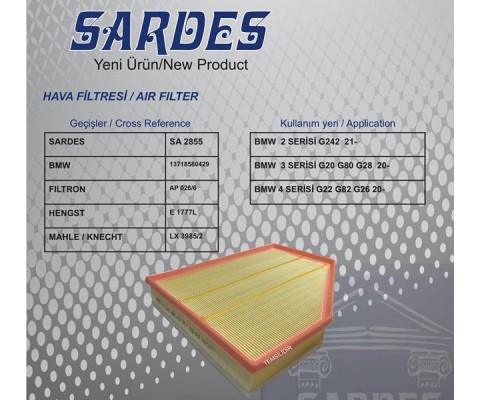 HAVA FILTRESI BMW B47 G42 G20 G21 G28 G22 G23 G26