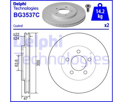 FREN DİSKİ ÇİFTLİ PAKET - BOYALI. DELİKLİ ÖN FORD // JAGUAR; MONDEO // X TYPE 10/2000