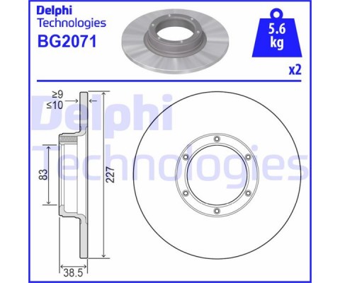 ÖN FREN AYNASI R12 -TOROS R5 75/85 228x10x6DL