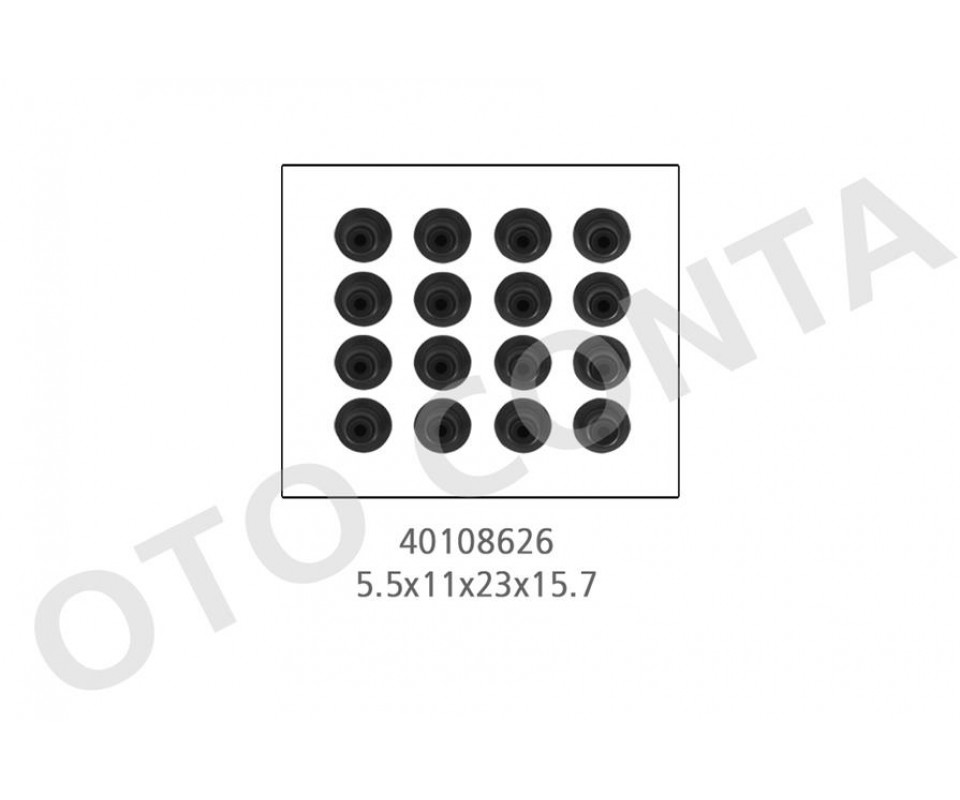 SUBAP LASTİĞİ 16 adet CLIO II-KNG-TWINGO I 1.2 16V 01 > 5.5x11x23x15.7mm D4D700-720-D4F702-704