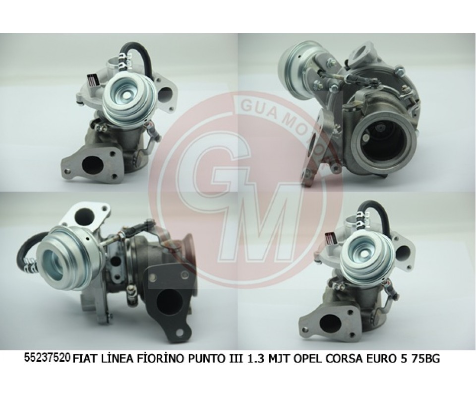 TURBO ŞARJ FIAT FIORINO 07> LINEA 09> PUNTO 09> GRANDE PUNTO 05>11 1.3D MTJ E5 OPEL CORSA 1.3 CDTI A13DTC PSA BIPPER-NEMO 1.3HDI 10 > EURO5