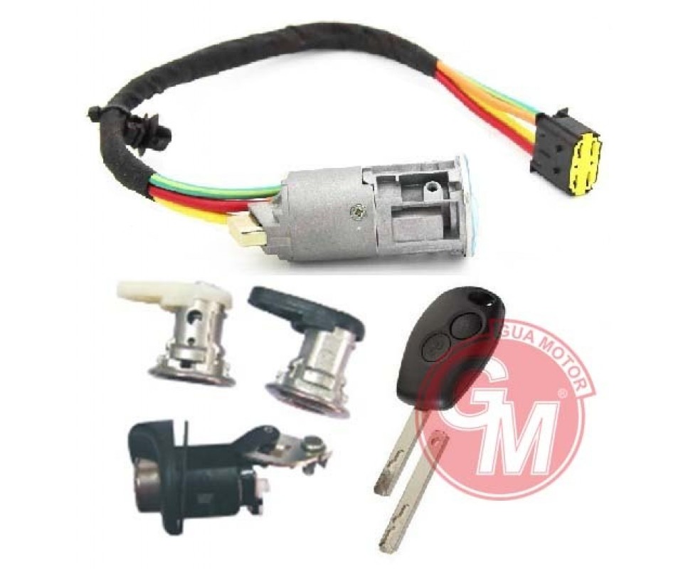 KONTAK - ANAHTARI 4LÜ SET DACIA LOGAN-SANDERO R.TRAFIC II 2012- 2010-ALARM DÜĞMELİ ANAHTAR İLE