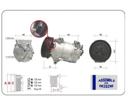 KLİMA KOMPRESÖRÜ SIFIR ÜRÜN RENAULT MEGANE I 96> SCENIC I 96> MEGANE II 02>08 SCENIC II 02>08 QASH QAI J10 06>13 1.4 K4J 1.5dCi K9K 1.6 K4M 1.9dCi F9Q 2.0 F4R 12V 6 KANAL 125MM