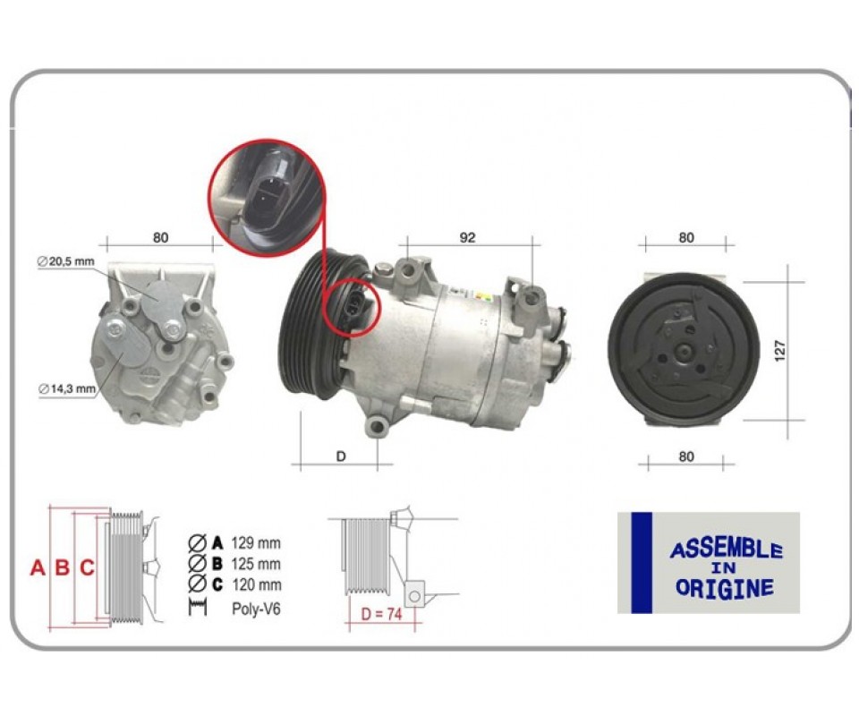 KLİMA KOMPRESÖRÜ SIFIR ÜRÜN RENAULT MEGANE I 96> SCENIC I 96> MEGANE II 02>08 SCENIC II 02>08 QASH QAI J10 06>13 1.4 K4J 1.5dCi K9K 1.6 K4M 1.9dCi F9Q 2.0 F4R 12V 6 KANAL 125MM