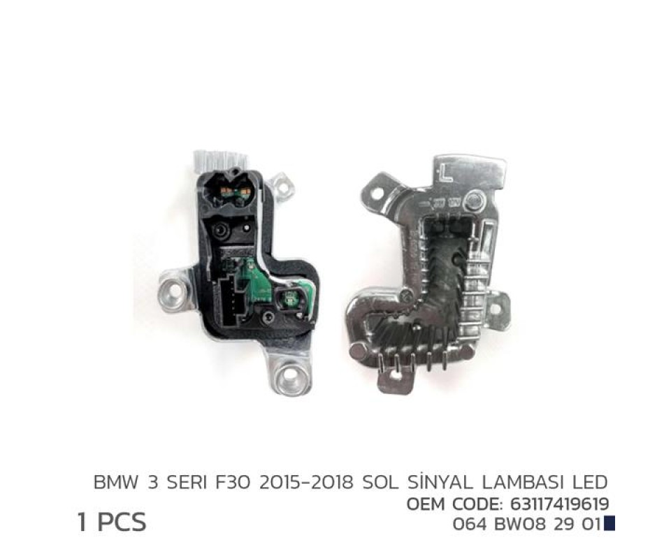 BMW 3 F30 2015-2018 SOL SİNYL LED MODL 63117419619
