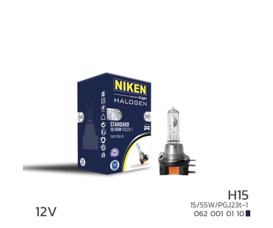 NIKEN H15 15W/55W HALOJEN AMPUL PGJ23t-1 12V