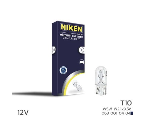 NIKEN T10 PARK AMPULU W5W W2.1x9.5d 12V 10LU