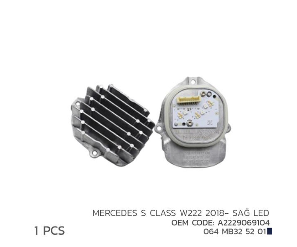 MERCEDES S CLASS W222 2018-SAĞ LED MOD A2229069104