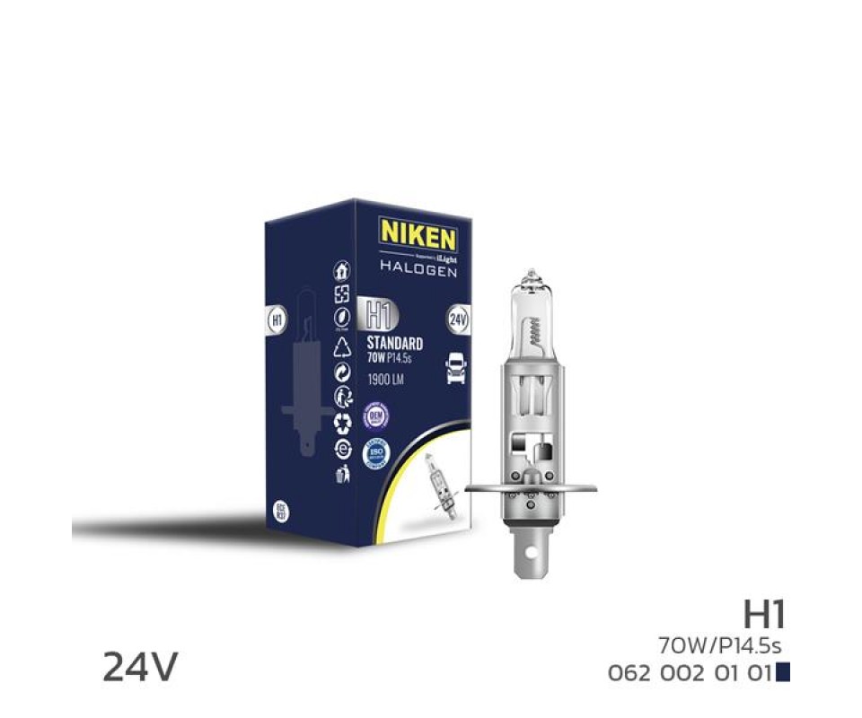 NIKEN 24V H1 70W HALOJEN AMPUL P14.5s