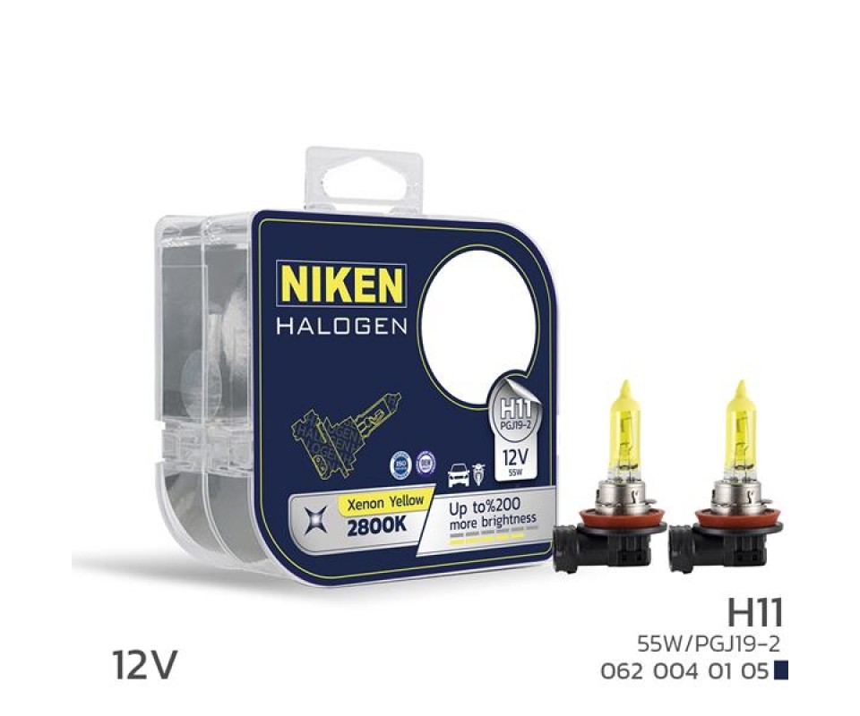 NIKEN 12V H11 55W SARI IŞIK AMPUL PG319-2 2800K