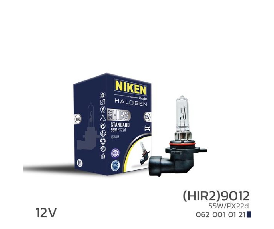 NIKEN 9012 HIR2 55W HALOJEN AMPUL PX22d 12V