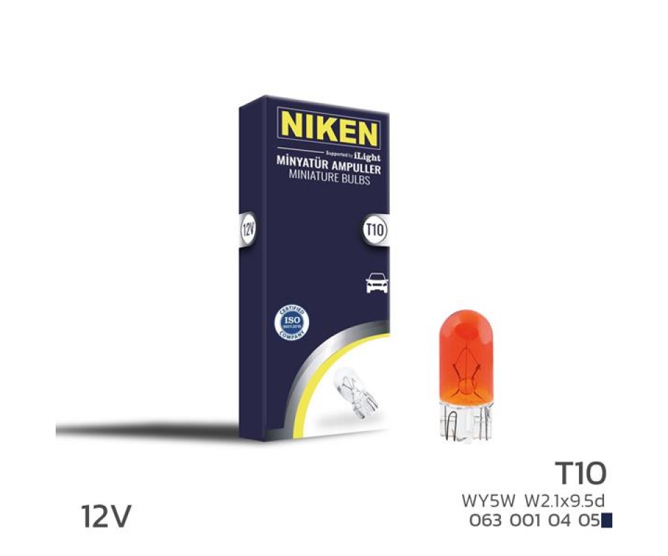 NIKEN T10 PARK AMPULU WY5W W2.1x9.5d AMB 12V 10LU