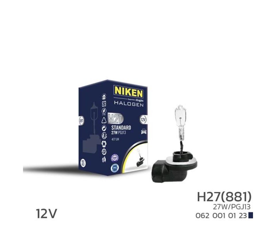 NIKEN H27W/2 881 27W HALOJEN AMPUL PGJ13 12V