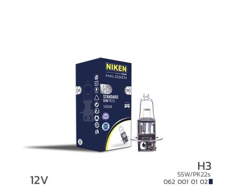 NIKEN H3 55W HALOJEN AMPUL PK22s 12V