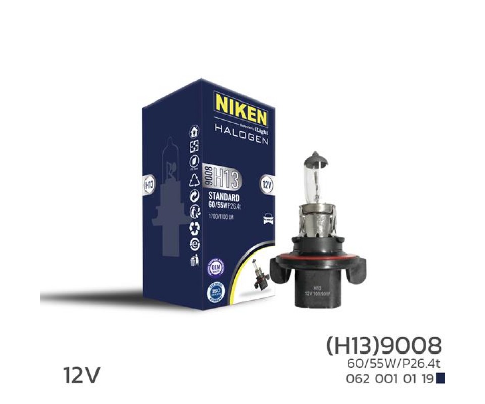 NIKEN 9008 H13 60W/55W HALOJEN AMPUL P26.4t 12V