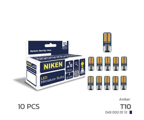 LED AMPUL T10CANBUSPARKLEDİ24LEDLİTURUNCU 10LU