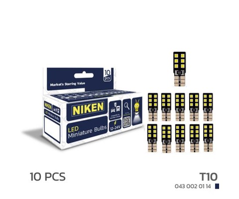 LED AMPUL T10CANBUSPARKLEDİ12LEDLİ 10LU