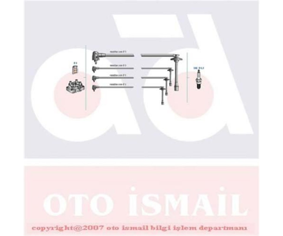 BUJİ KABLOSU TOYOTA COROLLA 1.6L 4A-FE AE101 AE111 DOHC enjeksiyonlu 92-00
