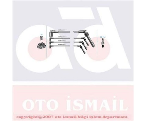 BUJİ KABLOSU TAKIMI OPEL CORSA B-COMBO B 93>00 1.2-1.4İ C12NZ-12NZ-C14NZ