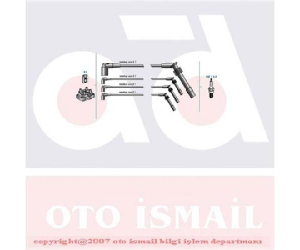 BUJİ KABLOSU TAKIMI OPEL CORSA B-COMBO B 93>00 1.2-1.4İ C12NZ-12NZ-C14NZ