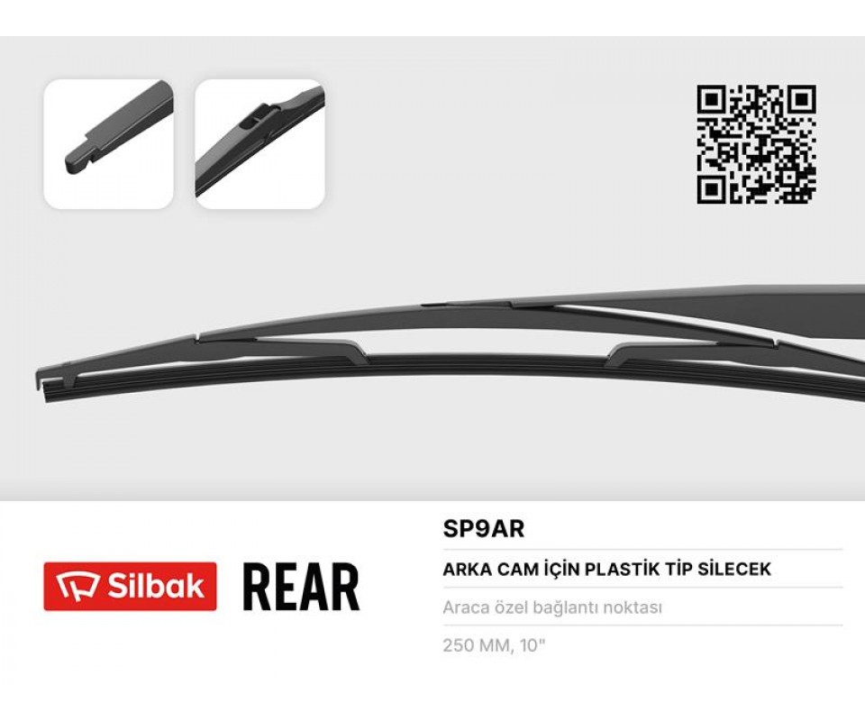 SİLECEK SÜPÜRGESİ ARKA PLASTİK TİP 230MM PEUGEOT 308 II 09/13 . RENAULT MGN II 11/02>12/09 . MGN I V. SW 12/05> . OPEL ASTRA GTC H 03/05>