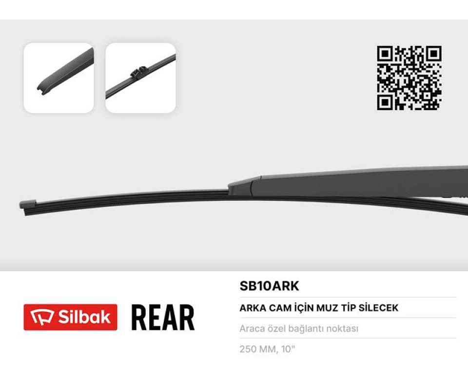 SİLECEK SÜPÜRGESİ ARKA MUZ TİPİ C5 III 02/08> CLIO IV 09/12> BOY:250MM