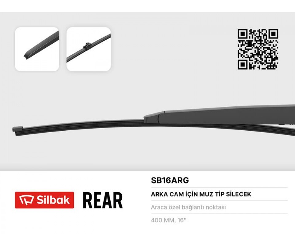 SİLECEK SÜPÜRGESİ ARKA MUZ TİPİ 400mm A4 AVANT SW 04/08> A4 ALLROAD 04/09> A6 AVANT SW 05/11> Q3 0