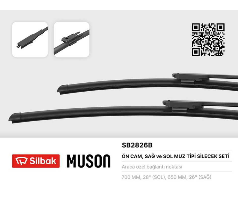 SİLECEK SÜPÜRGESİ 700/650MM MUZ TİPİ P307-P307 SW 10/04> VITO