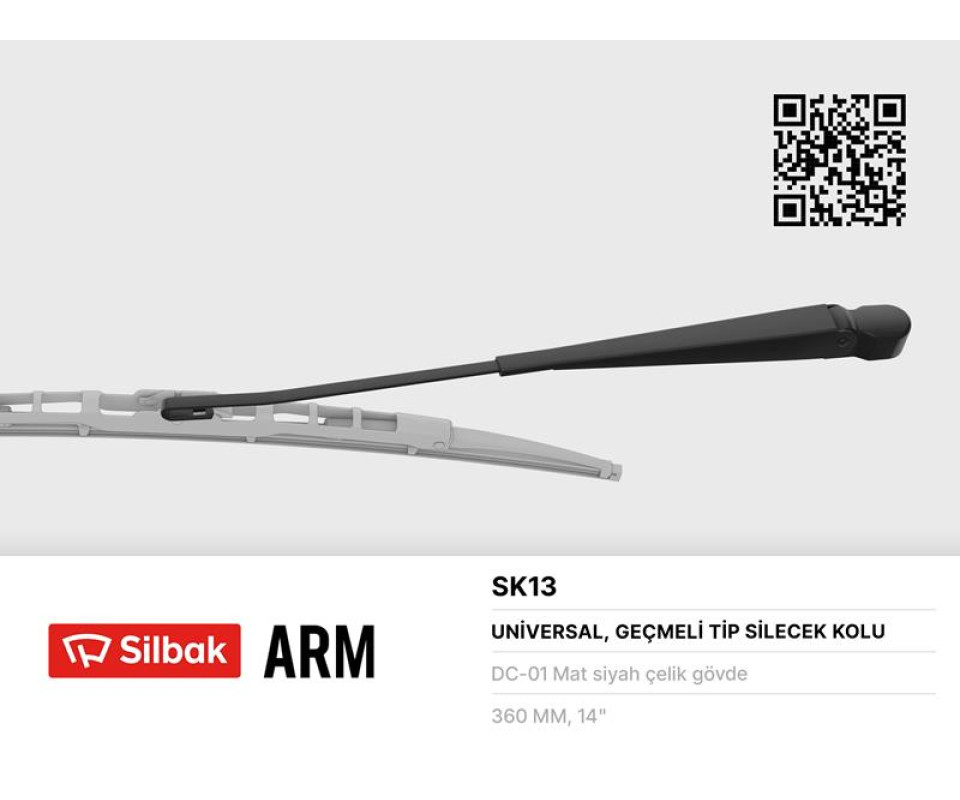 SİLECEK KOLU 385MM R12TX.GTS.TSW.TOROS YENİ MODEL KANCALI
