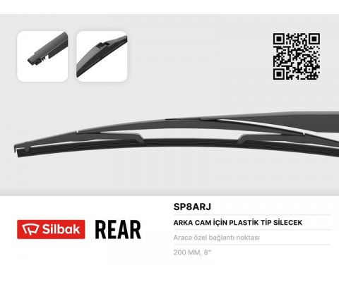 SİLECEK SÜPÜRGESİ ARKA PLASTİK TİP 200MM TOYOTA AURİS E18 . TOURİNG E18 10/12>
