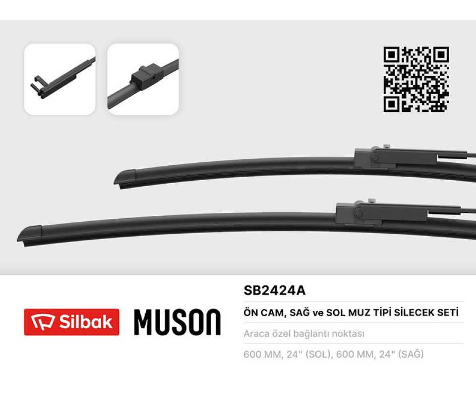 SİLECEK SÜPÜRGESİ 600/600mm MUZ TİPİ MULTIVAN TRANSPORTER T5 - SHUTTLE T5 06/03>