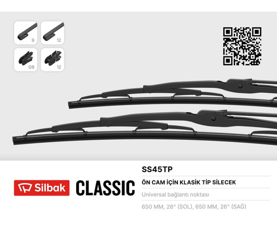 SİLECEK SÜPÜRGESİ 650MM VOLVO FH12-IVECO EURO CARGO-TECH-STRALIS-TRAKKER-MERCEDES ATEGO-AXOR-BENZ 17 22-3336-1729-4850
