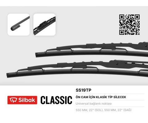 SİLECEK SÜPÜRGESİ 550MM BERLINGO-PARTNER <-08 BOXER-JUMPER-DUCATO <-06 P206-P306-XSARA-P406 SPRINTER -VW LT ST -TRANSIT T12-T15 91>00 MONDEO III 00>07 FIESTA IV 01>08 FUSION 01>12 FOCUS 98>04