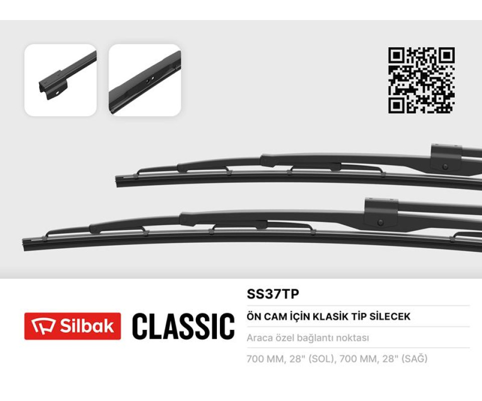 SİLECEK SÜPÜRGESİ 700MM MAN SL200-MERCEDES 0302 V L-RENAULT MAGNUM-BMC BELDE-LEVEND XL BÜYÜK DELİKLİ